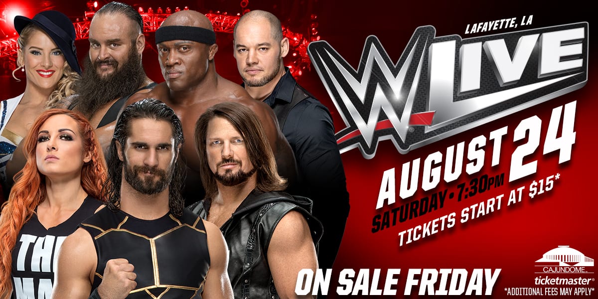 WWE Returning to Cajundome in August Mustang Louisiana's Real